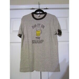 Vintage Tamarack Tavern Do It In The Swamp Shirt Mens Large Ringer Corry PA 80s